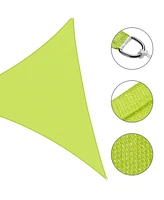 2 Pack 25 Ft 97% Uv Block Triangle Sun Shade Sail Canopy Cover Net Outdoor Lawn