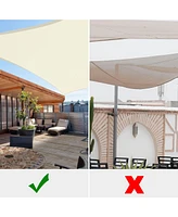 2 Pack 16x16 Ft 97% Uv Block Square Sun Shade Sail Heavy Duty Hdpe Canopy Yard