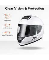 Ahr Run-F3 Full Face Motorcycle Helmet Adult Dot Removable Liner Street Bike