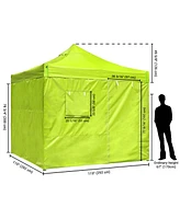 InstaHibit 9.6x9.6Ft Pop up Canopy Top Replacement 4 Sidewalls UV50+ Outdoor