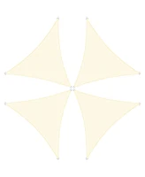 2 Pack 7 Ft 97% Uv Block Triangle Sun Shade Sail Canopy Outdoor Patio Garden