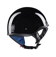 Ahr Run-c Motorcycle Half Face Helmet Dot Approved Motorbike Cruiser Chopper Matt Black Xl