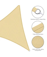 11 Ft 97% Uv Block Triangle Sun Shade Sail Canopy Outdoor Patio Pool Lawn Deck
