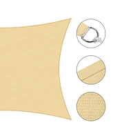 2 Pack 16x12 Ft 97% Uv Block Rectangle Hdpe Sun Shade Sail Canopy Outdoor Pool