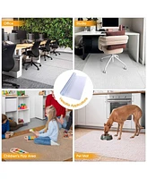 Yescom 60x46" Rectangle Pvc Floor Mat Protector Studded Back 2.5mm for Pile Carpet Rolling Chair