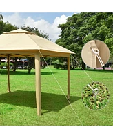 Yescom 11x11ft Pop-Up Gazebo Tent with Mesh Sidewall Canopy Shelter Outdoor Home Patio