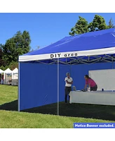 InstaHibit 10x20Ft Pop up Canopy Top Kit 4 Privacy Sidewalls Home Backyard