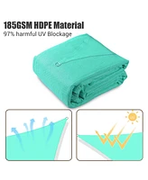 16x12 Ft 97% Uv Block Rectangle Hdpe Sun Shade Sail Heavy Duty Canopy Yard Pool