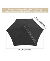 Yescom 9 Ft Patio Umbrella Replacement Canopy Market Top Cover Table Outdoor Pool