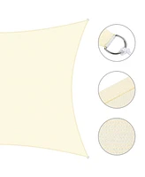 2 Pack 13x10 Ft 97% Uv Block Rectangle Sun Shade Sail Hdpe Canopy Cover Net Lawn