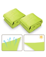 2 Pack 23x22 Ft 97% Uv Block Rectangle Sun Shade Sail Canopy Outdoor Backyard