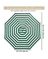 8 Ft Patio Umbrella Replacement Canopy Market Table Top Sunshade Cover Market