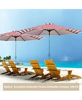 Yescom 10 Ft Patio Umbrella Replacement Canopy Market Table Top Sunshade Cover Market