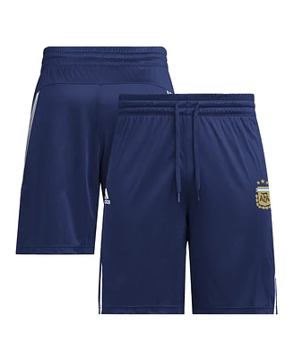 Adidas Men's Navy Argentina National Team Club Crest Three-Stripe Aeroready Shorts