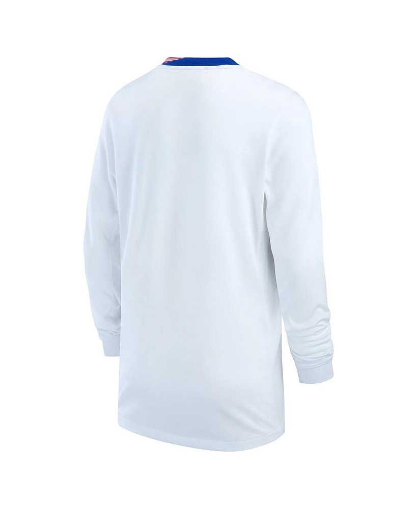 Nike Big Boys and Girls White Uswnt 2024 Home Stadium Replica Long Sleeve Jersey