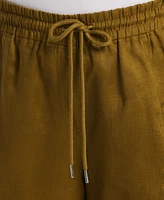 Rafaella Plus 100% Linen Modern Fit Seamed Shorts