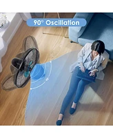 Costway 16'' Adjustable Oscillating Pedestal Fan Dual Blades w/Remote Control