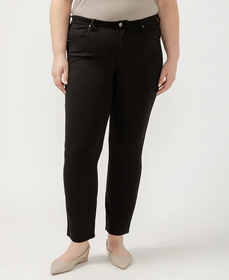 Jag Plus Cassie Mid Rise Slim Straight Leg Ponte Pants