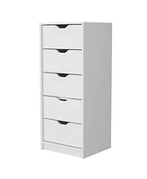 Fm Furniture Dillon 5 Narrow Drawer Dresser