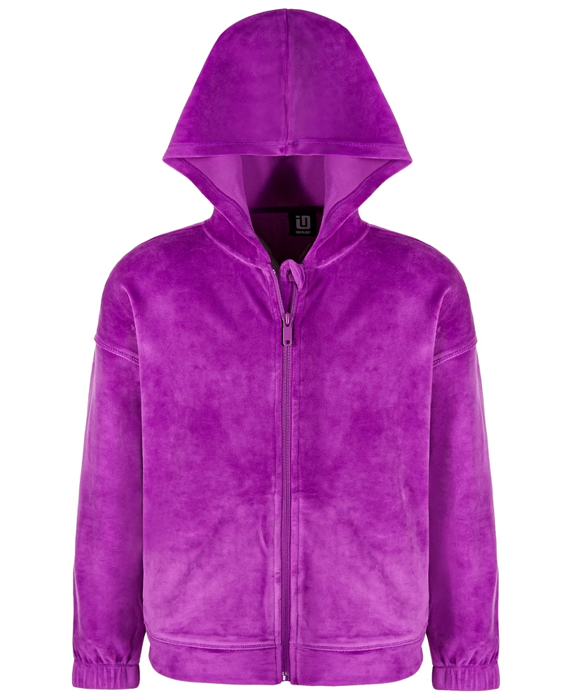 Id Ideology Big Girls Full-Zip Velour Hoodie, Created for Macy's