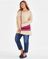 Style & Co Plus Knit Seam-Front Tunic Top