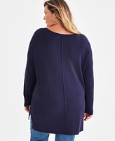 Style & Co Plus Knit Seam-Front Tunic Top, Created for Macy's