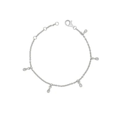 Lucy Quartermaine Skinny Drip Multi Bracelet with White Topaz