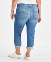 Style & Co Plus Mid-Rise Girlfriend Jeans, Created for Macy's