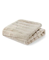 Hotel Collection Channeled Faux Fur Throw, 50" x 60", Created for Macy's