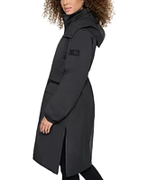 Karl Lagerfeld Paris Women's Hooded Quilt-Lined Raincoat