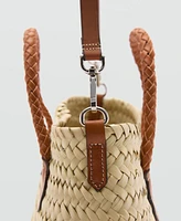 Mango Women's Natural Fiber Shoulder Bag