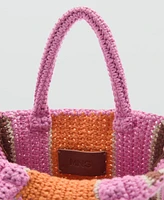 Mango Women's Crochet Shopper Bag