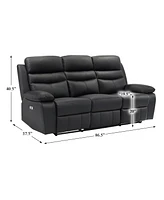 Homelegance White Label Rittman 87" Power Double Reclining Sofa