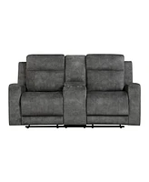 Homelegance White Label Pagosa 71" Double Reclining Love Seat with Center Console