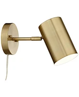 Carla Modern Wall Lamp Polished Brass Gold Metal Plug