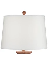 Sierra Rustic Southwestern Style Jug Table Lamp 30" Tall Red Brown Sandstone Linen Drum Shade Decor for Living Room Bedroom House Bedside Nightstand H
