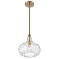 Cora Plated Gold Mini Pendant Lighting 11 1/2" Wide Modern Clear Glass Shade Fixture for Dining Room House Entryway Bedroom Kitchen Island Hallway Hig