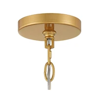 Possini Euro Design Carrine Light Brass Gold Pendant Chandelier Lighting 15 1/4" Wide Modern Clear Crystal Accents 4-Light Fixture for Dining Room Hou