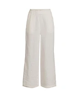 Lands' End Women's High Rise Gauze Crop Pants