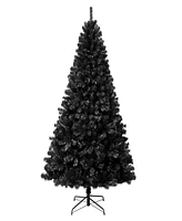 National Tree Company First Traditions Color Pop Black Hinged Tree 7.5 ft