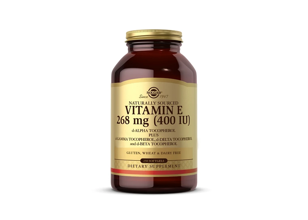 Solgar Vitamin E Mixed (d-Alpha Tocopherol and Mixed Tocopherols), 400 Iu, 250 S Gels