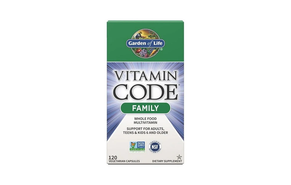 Garden of Life Vitamin Code, Family Formula 120 Caps