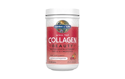 Garden of Life Grass Fed Collagen Beauty Powder, Cranberry Pomegranate, 9.52 Oz