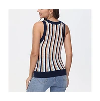 525 Women's Krista Stripe Vertical Crochet Tank