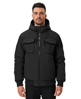 Hawke & Co. Men's Soft-Shell Hooded Sherpa Jacket