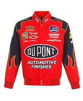 Jh Design Men's Red Jeff Gordon DuPont Twill Driver Uniform Full-Snap Jacket