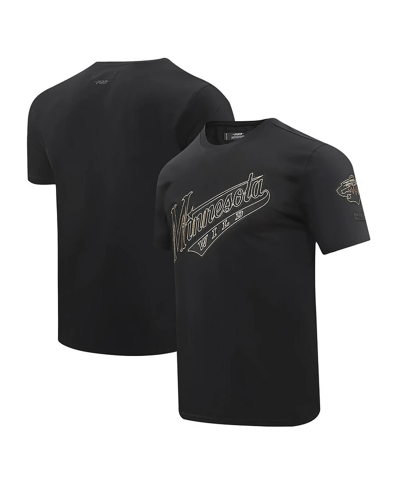 Pro Standard Men's Black Minnesota Wild Wordmark T-Shirt