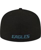 New Era Men's Black Philadelphia Eagles Team Basic 59FIFTY Fitted Hat