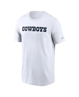 Nike Men's White Dallas Cowboys Primetime Wordmark Essential T-Shirt