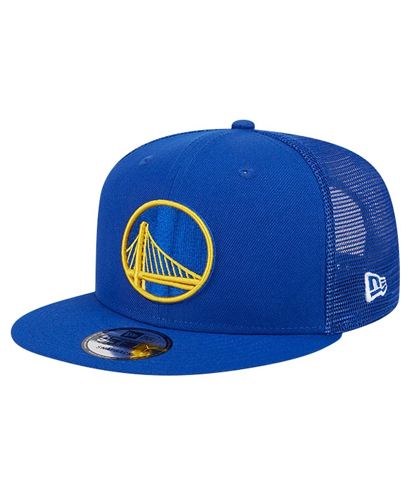 New Era Men's Royal Golden State Warriors Evergreen Meshback 9FIFTY Snapback Hat